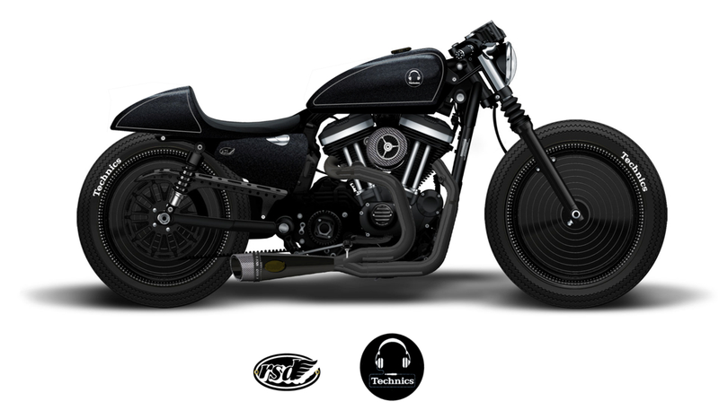 Illustration for article titled Look At This Wicked Technics Inspired Motorcycle